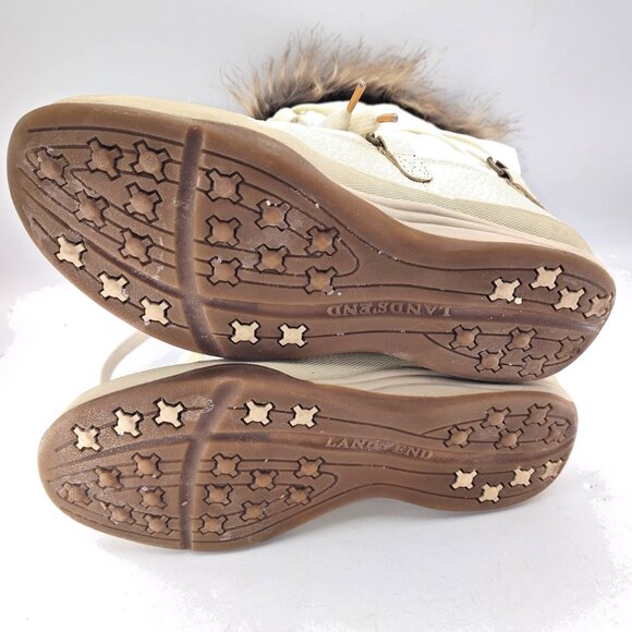 Lands’ End Waterproof Winter Boots – Women’s 6.5 – Faux Fur Trim – Cozy & Durabl - Picture 4 of 10